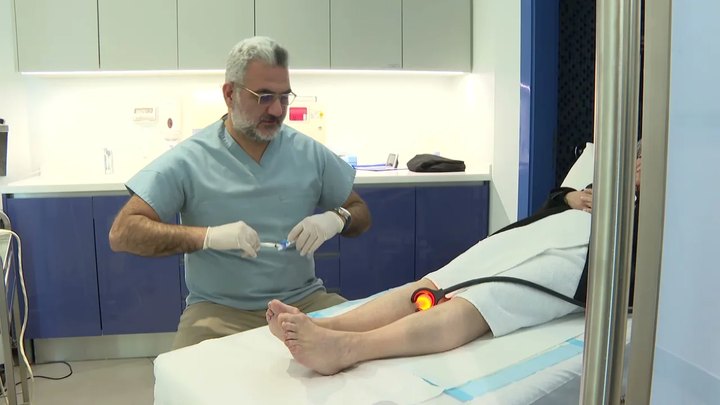 Dr. Alain Shab at the clinic: At the clinic, Dr. Shab explains, and treats